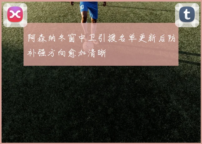 阿森纳冬窗中卫引援名单更新后防补强方向愈加清晰